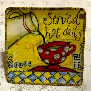 Certified International Decorative Served Hot Daily Plate